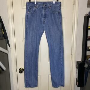 Levi’s 501 Button Fly Blue Denim Jeans Men’s 32x34